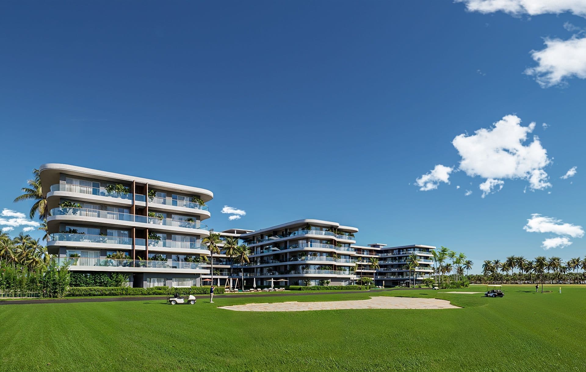 Apartamenty z widokiem na pole golfowe