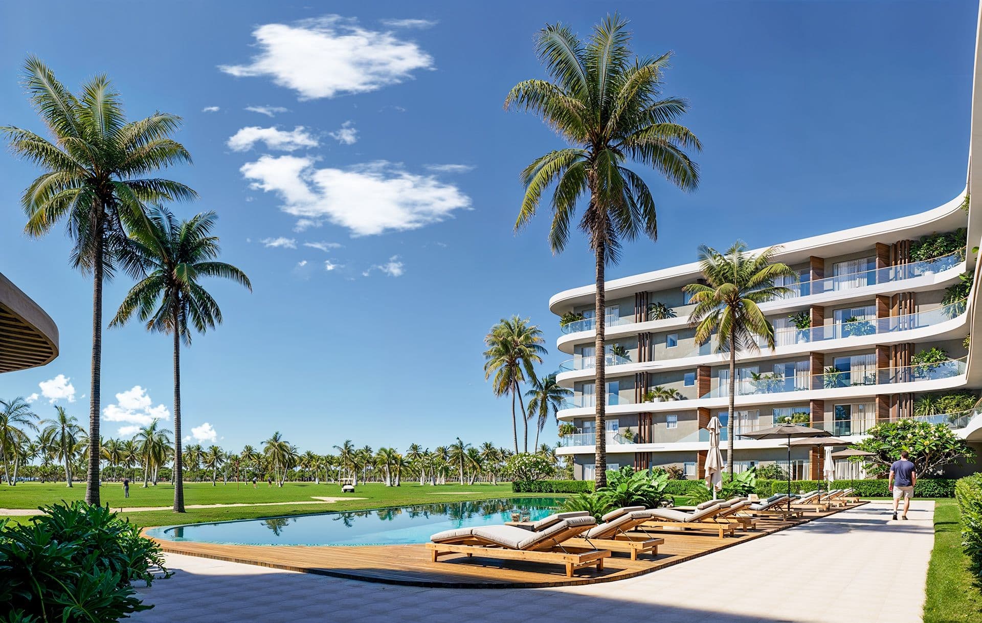 Apartamenty z widokiem na pole golfowe