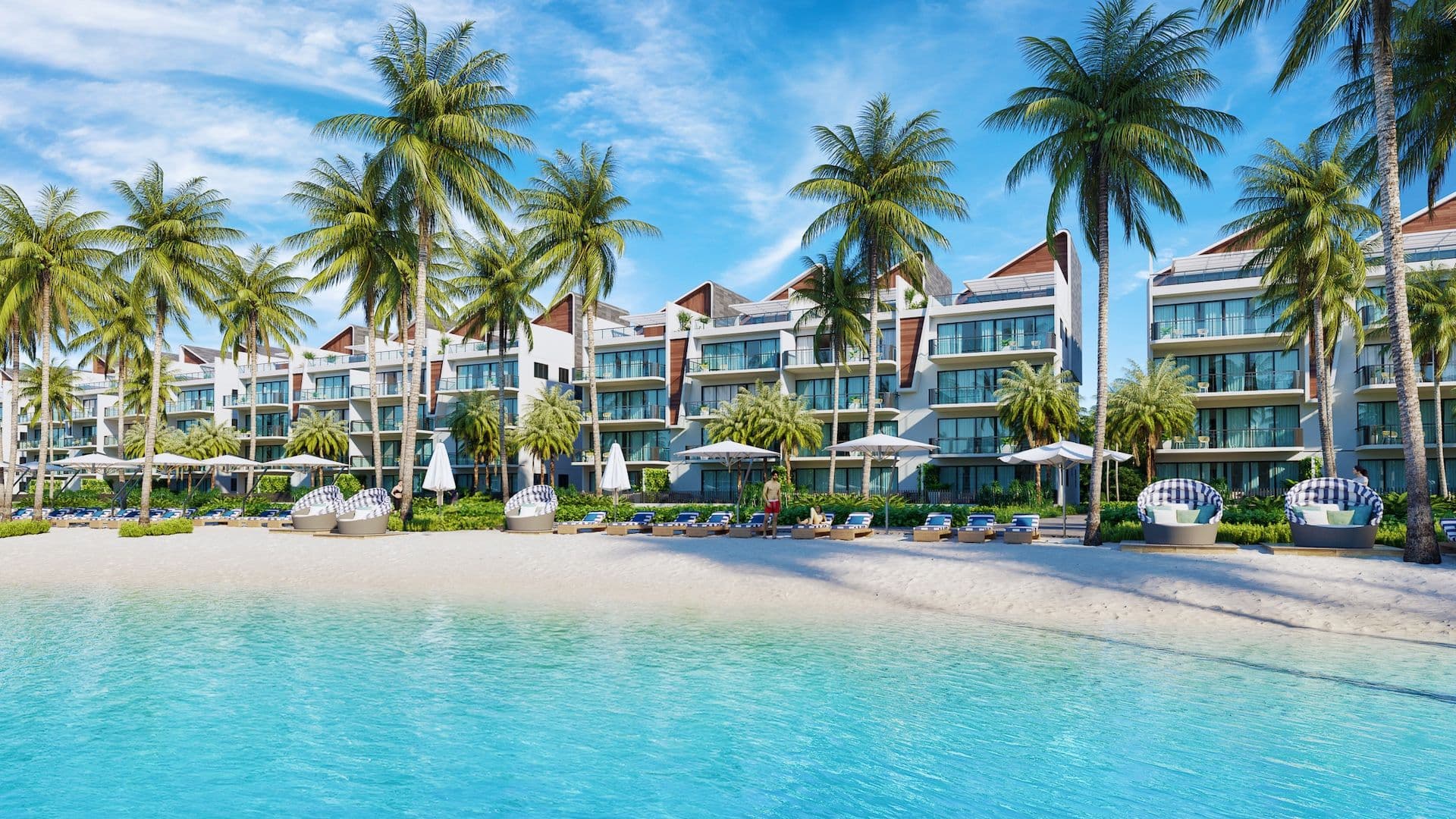 Apartamenty z prywatną laguną i plażą