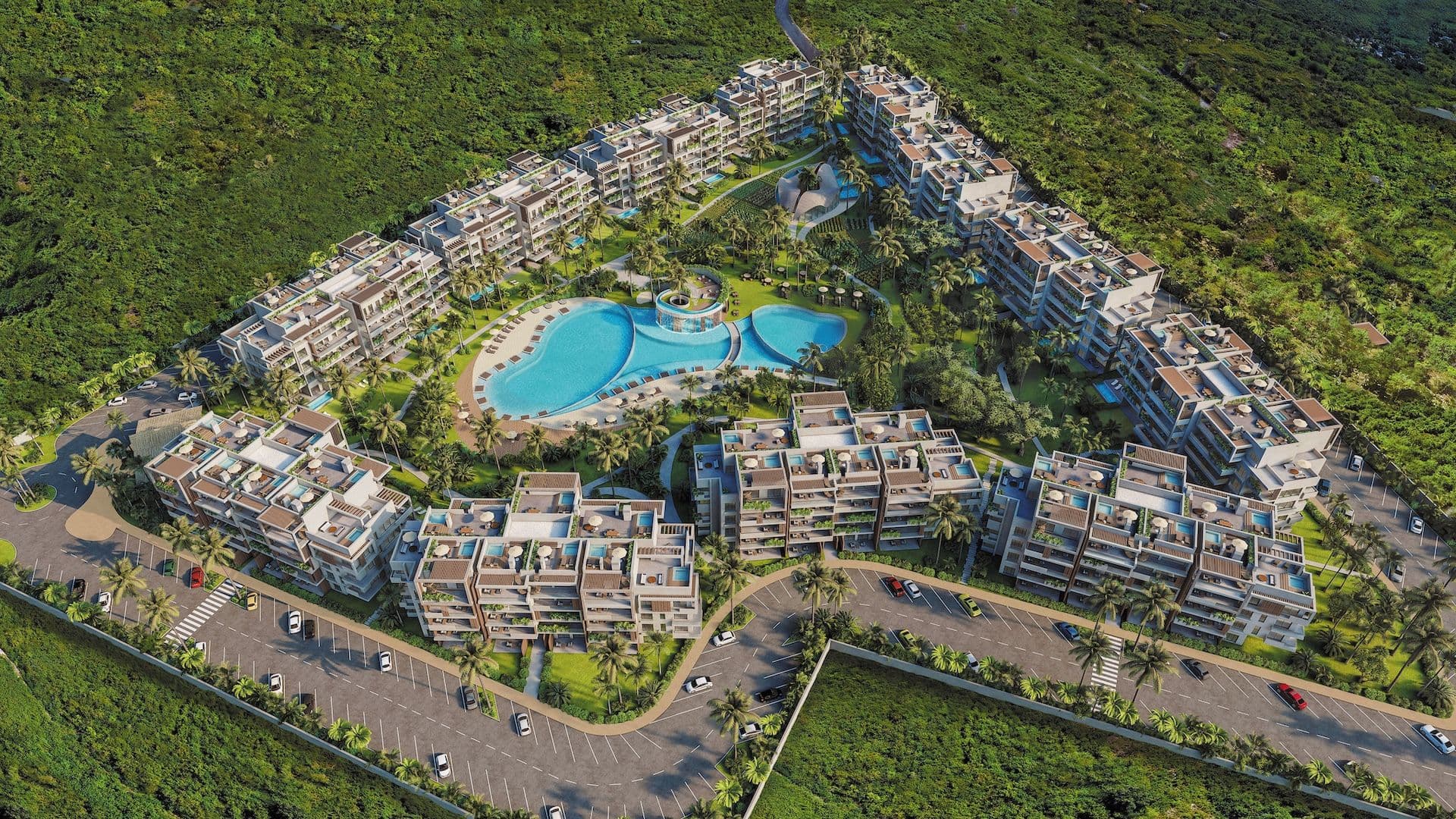 Apartamenty wśród tropikalnych ogrodów i stref relaksu