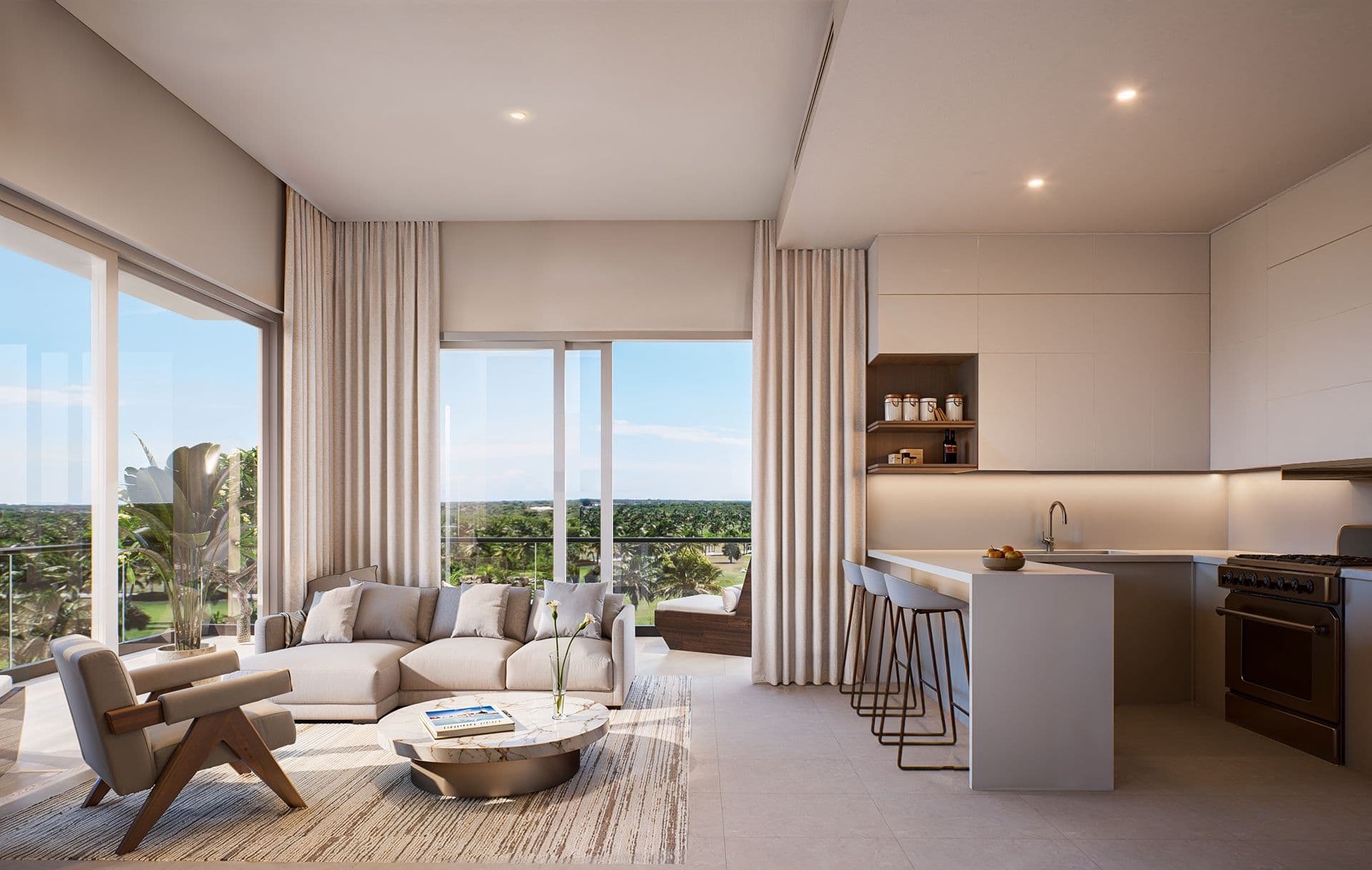 Apartamenty z widokiem na pole golfowe