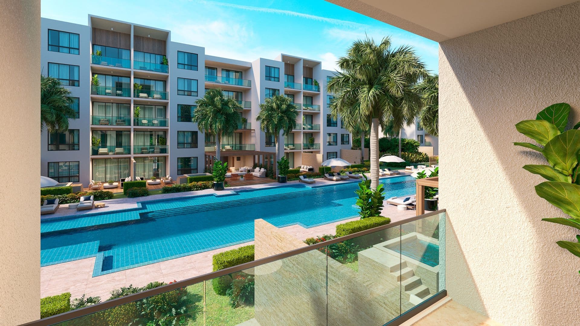 Apartamenty z prywatną laguną i plażą