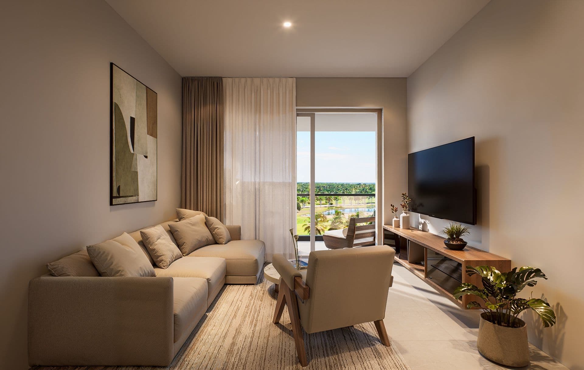 Apartamenty z widokiem na pole golfowe