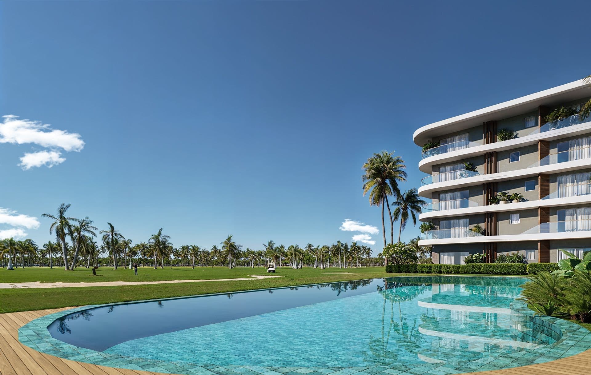 Apartamenty z widokiem na pole golfowe