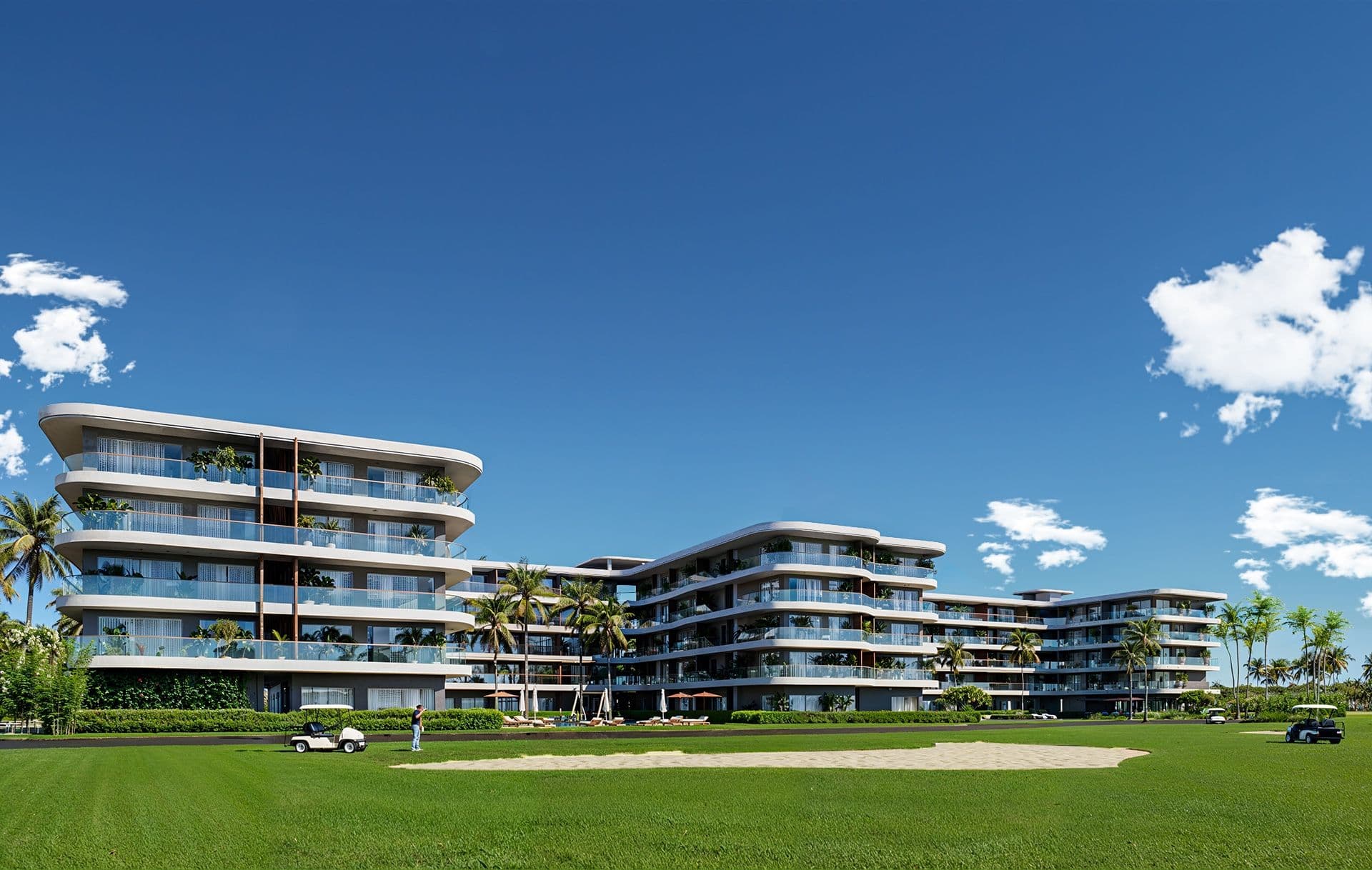 Apartamenty z widokiem na pole golfowe